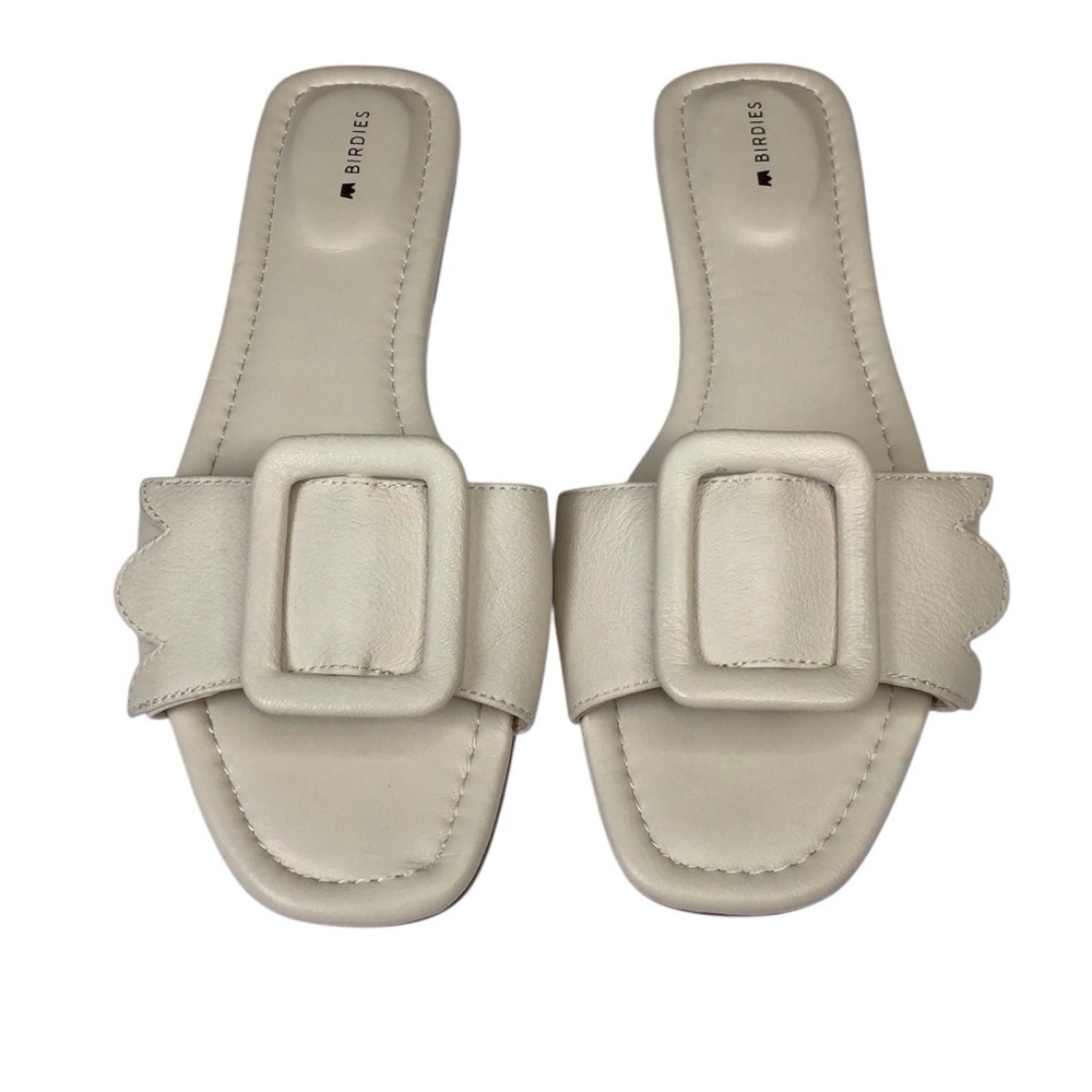 Birdies The Kiwi Slide Sandals in Bone Size 9.